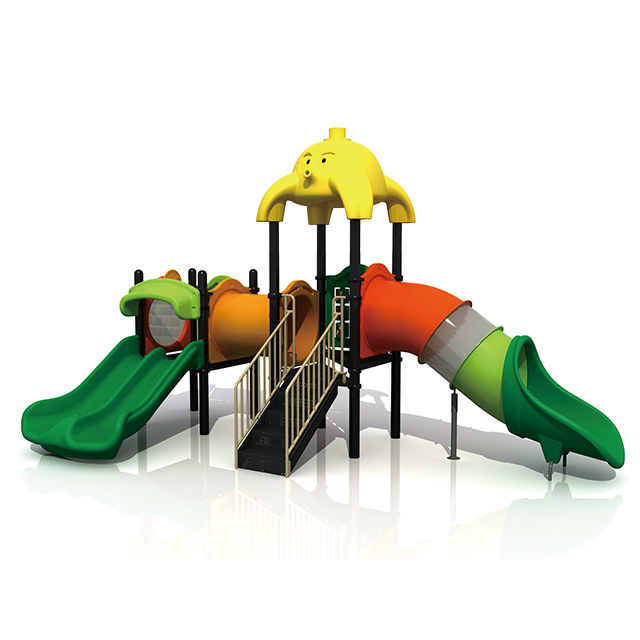 Campi da giuoco della foresta dei bambini del parco di avventura con l'attrezzatura all'aperto del playset dello scorrevole
