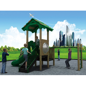 Parco divertimenti Parco giochi foresta con scivolo Playset all'aperto per bambini
