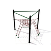 Parco giochi con rete da arrampicata a triangolo all'aperto per esercizio