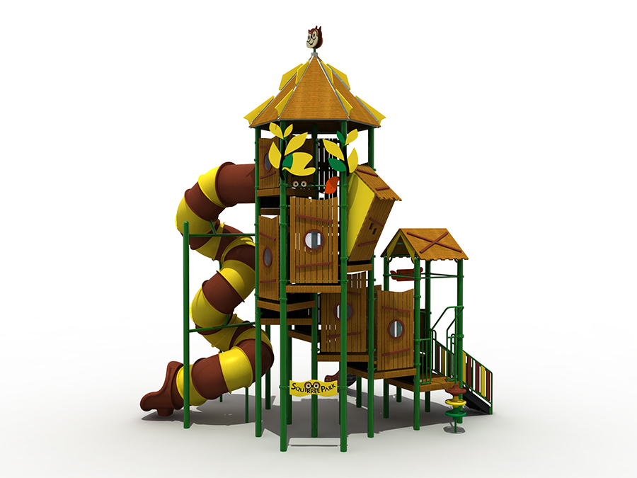 Attrezzature per parchi giochi per bambini in legno per esterni